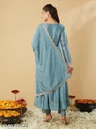 Solid Flared Kurta Set for Women 