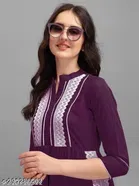 Naira Cut Rayon Embellished Kurti for Women 