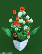Plastic Artificial Flower With Pot,Multicolour