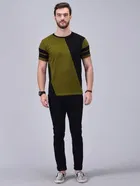 Round Neck Striped T-Shirt for Men 
