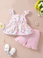 Rayon Printed Clothings Set for Girls 