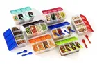 Plastic 3 Section Kitchen Storage Container 