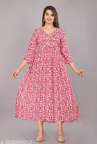 Anarkali Rayon Printed Kurti for Women 