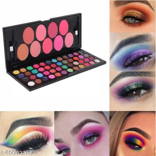 Professional 48 Colors Eyeshadow Palette, Colors Matte Finish Eyeshadow Waterproof Long Lasting Makeup Palette Cosmetics (Multicolor)