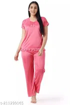 Satin Nightsuit Set for Women 