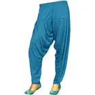 Viscose Rayon Solid Patiala for Women (Light Blue, 2XL)