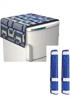 Knit Printed Fridge Top & Handle Cover 