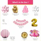 Barbie Theme 2nd Birthday Balloon Decoration Kit For Kids, Multicolor, Pack Of 67