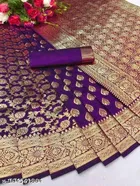 Banarasi Silk Saree With Blouse For Women 