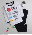Hosiery Cotton Full Sleeves T-Shirt with Pant Clothing Set for Kids 