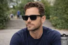 Rectangle UV Protected Sunglasses for Mens ,Black
