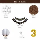 Browni Theme 3rd Birthday Balloon Decoration Kit , Multicolor, Pack Of 65