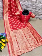 Banarasi Silk Zari Woven Saree for Women 