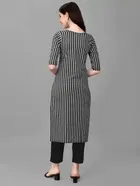 Women Cotton Blend Striped Kurta 
