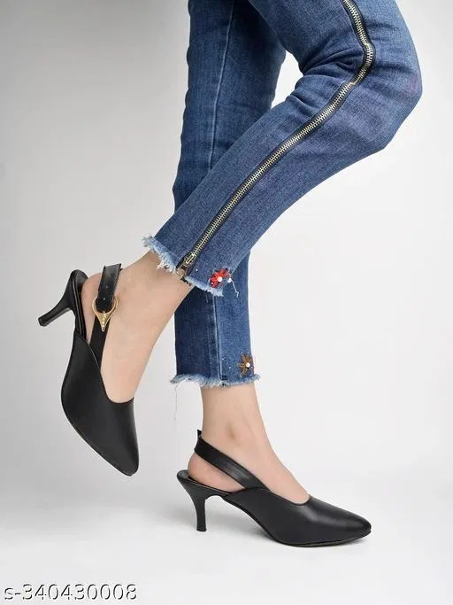 Shoetopia Black Pumps (Size IND-6)