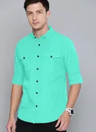 Full Sleeves Solid Shirt for Men 
