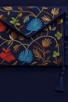 Women Floral Embellished Handheld Bag/ Clutches 