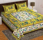 Cotton Rajasthani Jaipuri Double Bedsheet with 2 Pillow Covers 