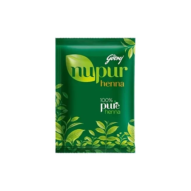 Godrej Nupur 100% Pure Henna Powder for Hair Colour (Mehandi) 65 g