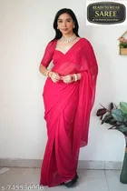 Pre-draped Georgette Saree for Women 
