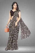 Georgette Printed Saree for Women 