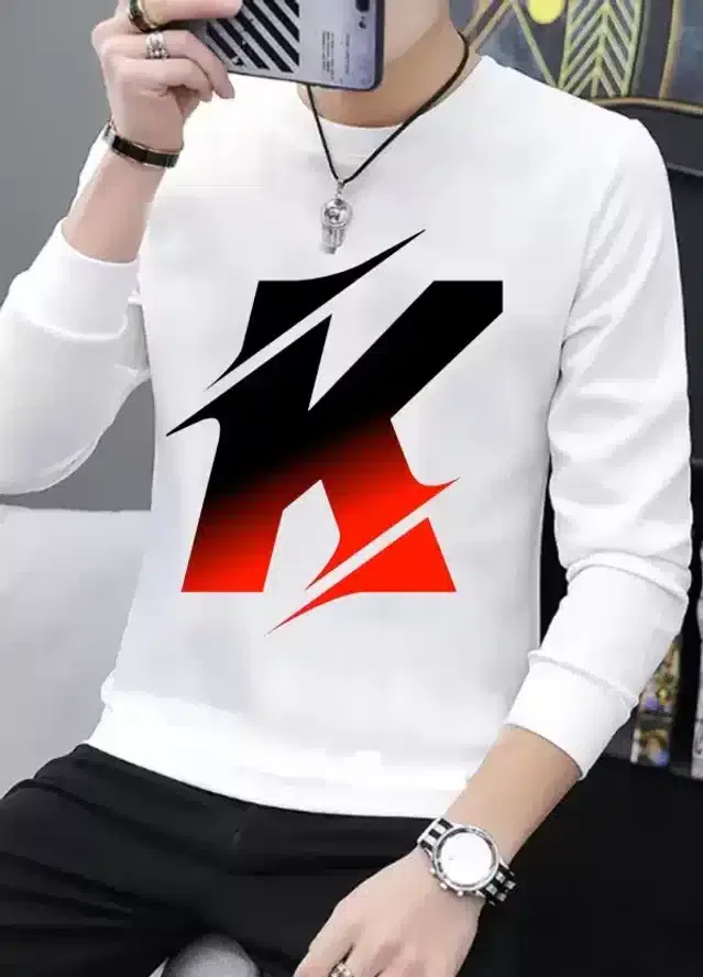 Long Sleeves T-Shirt for Men (White, S)