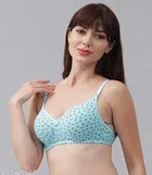 Cotton Blend Printed Padded Bra for Women 