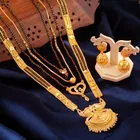 Alloy 4 Pcs Mangalsutra Set with Earrings for Women 