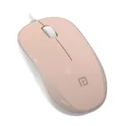 pTron Wired Optical Mouse with 3 Buttons for Computer (Beige)