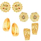 Gold Plated Designer Earrings Set for Women & Girls 