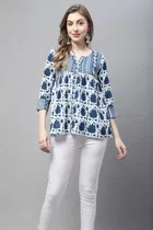 Cotton Printed Top for Women 