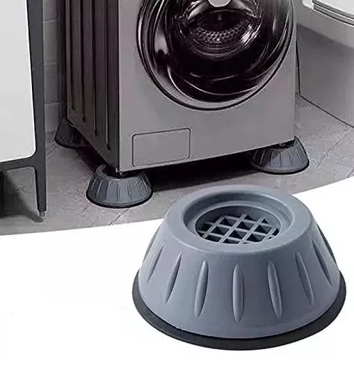 Rubber Anti Vibration Washing Machine Pads (Grey, Pack of 4)