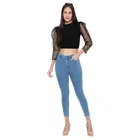 Demin Skinny Jeans for Women, Blue 