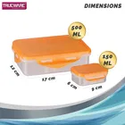 Plastic 2 Containers Lunch Box for Kids 