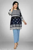 Georgette Chikankari Top for Women 