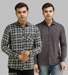 Cotton Blend Checked Shirts for Men, Multicolor 