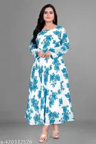 Georgette Printed Gown for Women 
