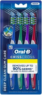 Oral-B Criss Cross Gum Care Medium Toothbrush (Pack Of 4)