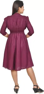 Cotton Solid Dress for Women 