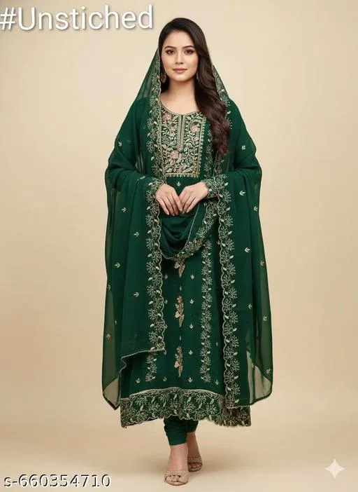 Georgette Pakistani Suits for Women (Multicolor, 6.65 meter (XXL)