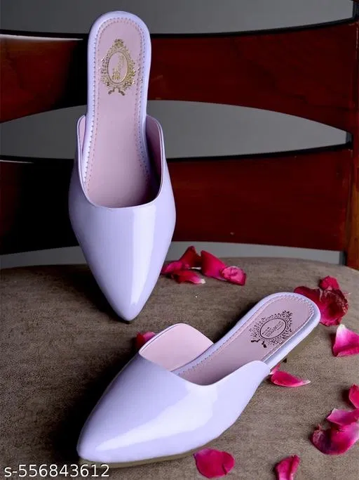 Patent Leather Mules for Women (Purple, 7.0)