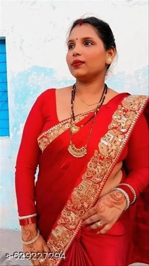Chinnon Saree for Women, Red (5.5 M)