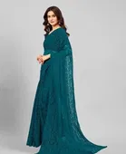 Net Floral Saree for Women 