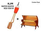 KJM Water Heater Immersion Rod 1500 W and KJM 1000 Watts Halogen Room Heater 