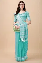 Women's Embelished Saree with Unstiched Blouse 