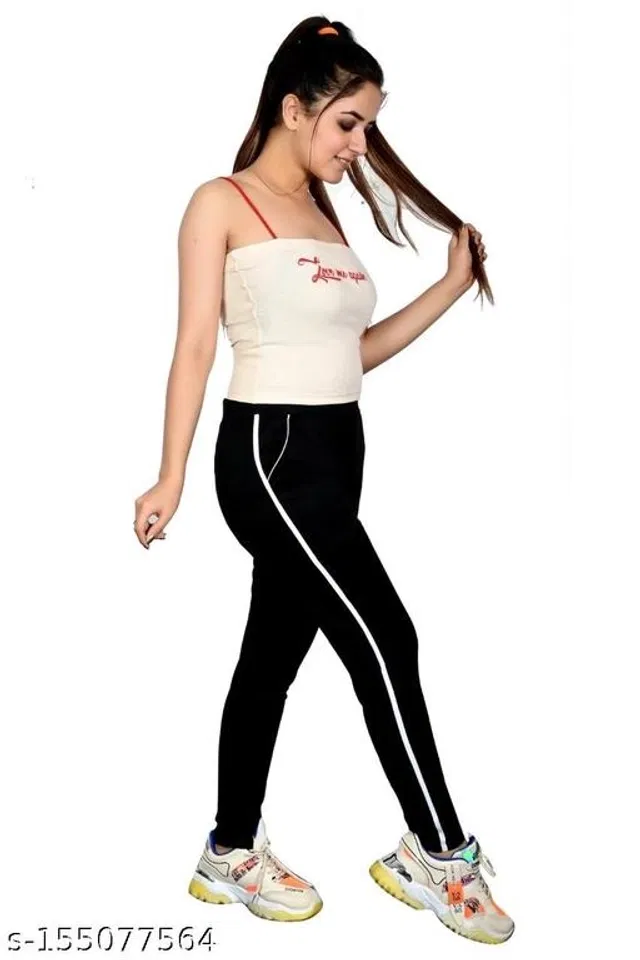 Polycotton Trouser for Women (Black, 30)