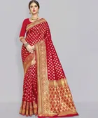 Banarasi Silk Jacquard Embroidery Saree for Women 