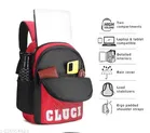 Polyester Backpack Bag, Red