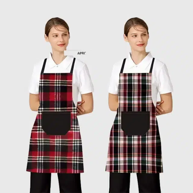 Cotton Kitchen Aprons (Multicolor, Pack of 2)