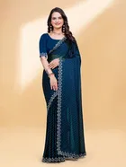 Poly Silk Embellished Saree for Women 